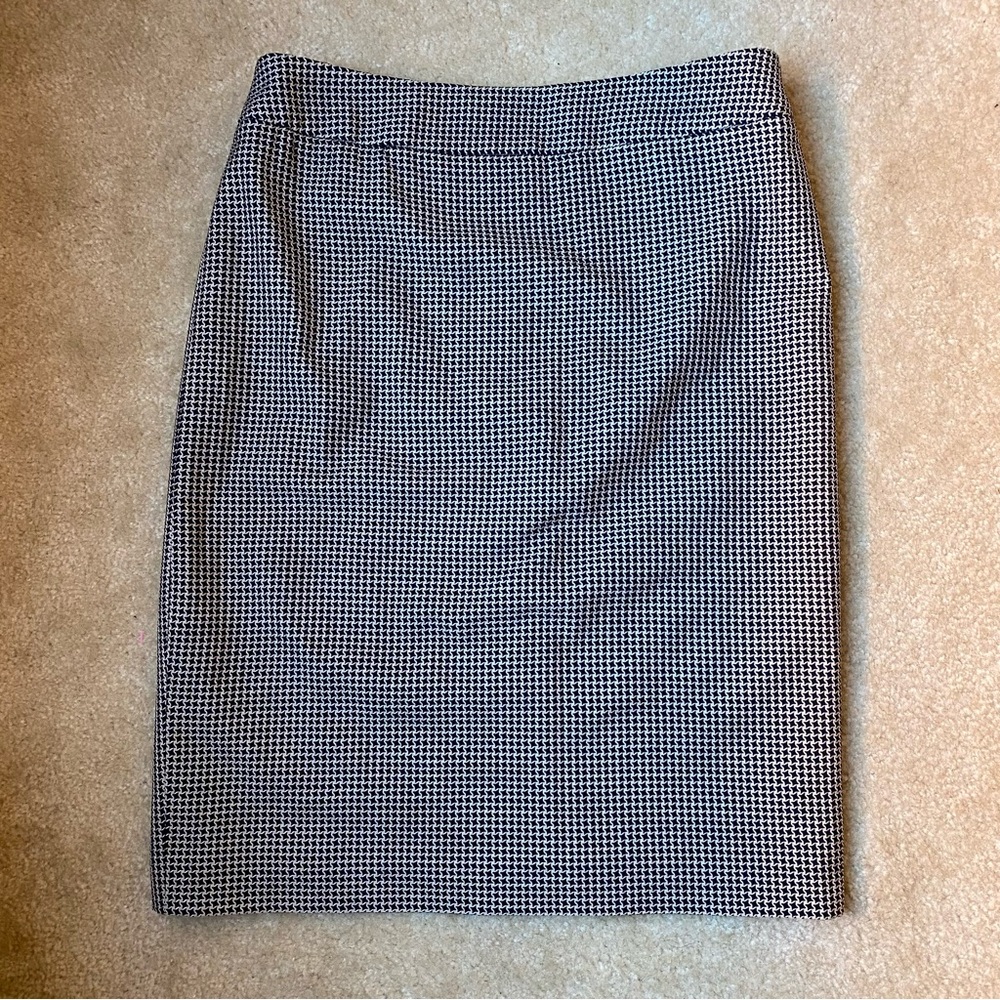 Armani Collezioni Skirt Women’s Wool Silk Pencil Skirt Checkered Print Size 6